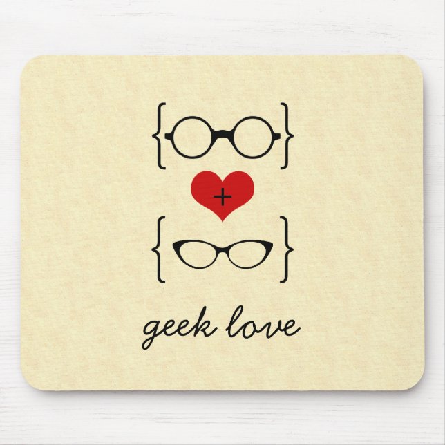Geeky Glasses Mousepad (Front)