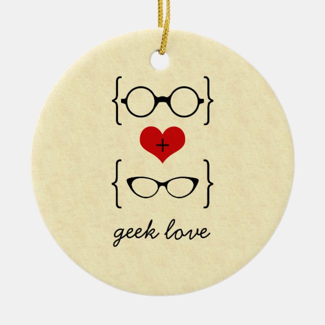 Geeky Glasses Ornament (Front)