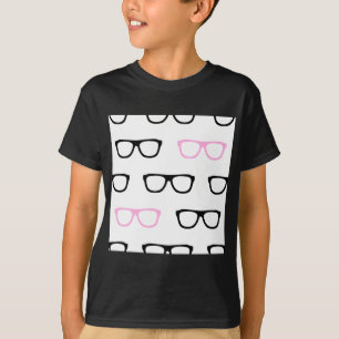 geeky glasses pink geek T-Shirt