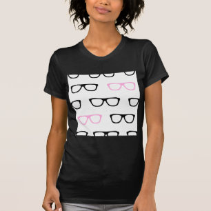 geeky glasses pink geek T-Shirt