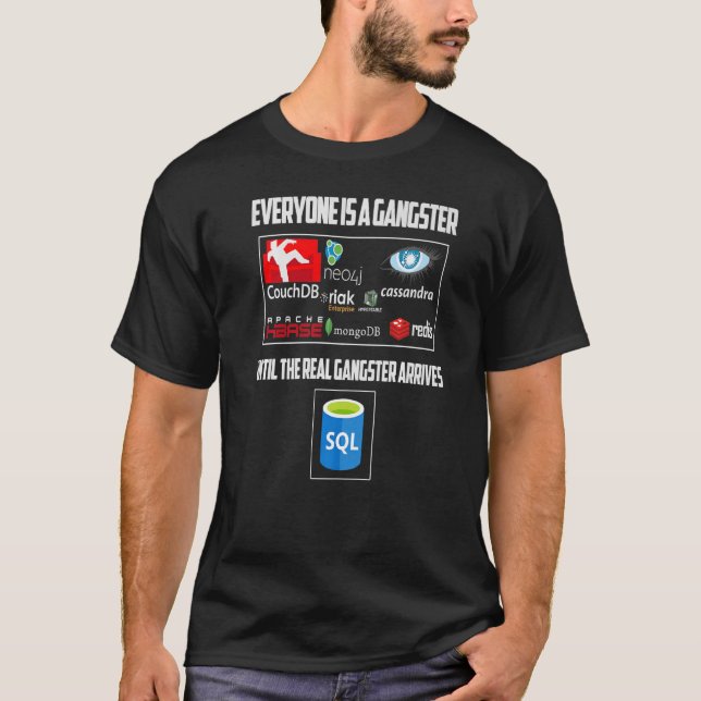 Geeky It Computer Nerd Everyone Is Gangstar   T-Shirt (Front)