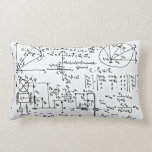 Geeky Math Mathematics Black White Lumbar Cushion<br><div class="desc">Mathematics  / Math / Math Teacher Gift / Math Student Gift / Geek Math Gift / Black and White Math Throw Pillow Lumbar Pillow</div>