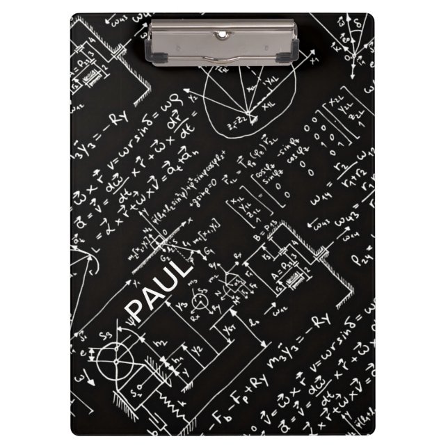 Geeky Math Mathematics Personalised Clipboard (Front)