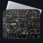 Geeky Math Mathematics Personalised Laptop Sleeve<br><div class="desc">Mathematics / Math / Math Teacher Gift / Math Student Gift / Geek gift / Black Men's Personalised Name Initial Monogram Laptop Sleeve. To change the text, use the personalise option. For more extensive text changes such as changes to the font, font colour, or text layout, choose the customise option....</div>