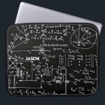 Geeky Math Mathematics Personalised Laptop Sleeve<br><div class="desc">Mathematics / Math / Math Teacher Gift / Math Student Gift / Geek gift / Black Men's Personalised Name Initial Monogram Laptop Sleeve. To change the text, use the personalise option. For more extensive text changes such as changes to the font, font colour, or text layout, choose the customise option....</div>