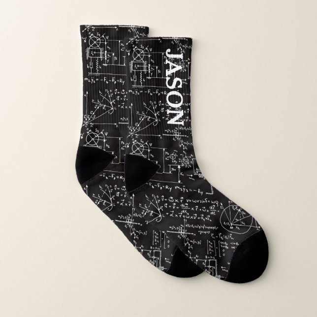 Geeky Math Mathematics Personalised Socks (Pair)
