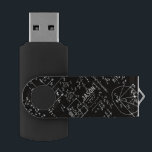 Geeky Math Mathematics Personalised USB Flash Drive<br><div class="desc">Mathematics / Math / Math Teacher Gift / Math Student Gift / Geek Math Gift / Black Men's Personalised Name Initial Monogram USB Swivel Flash Drive. To change the text, use the personalise option. For more extensive text changes such as changes to the font, font colour, or text layout, choose...</div>