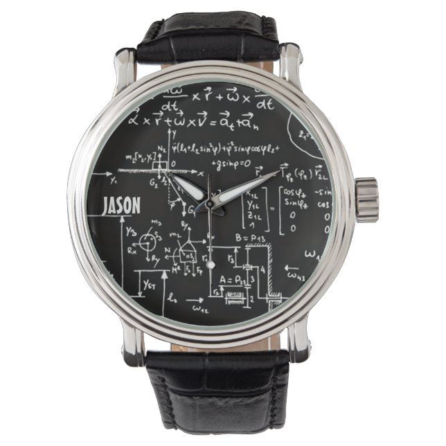 Geeky Math Mathematics Personalised Watch (Front)