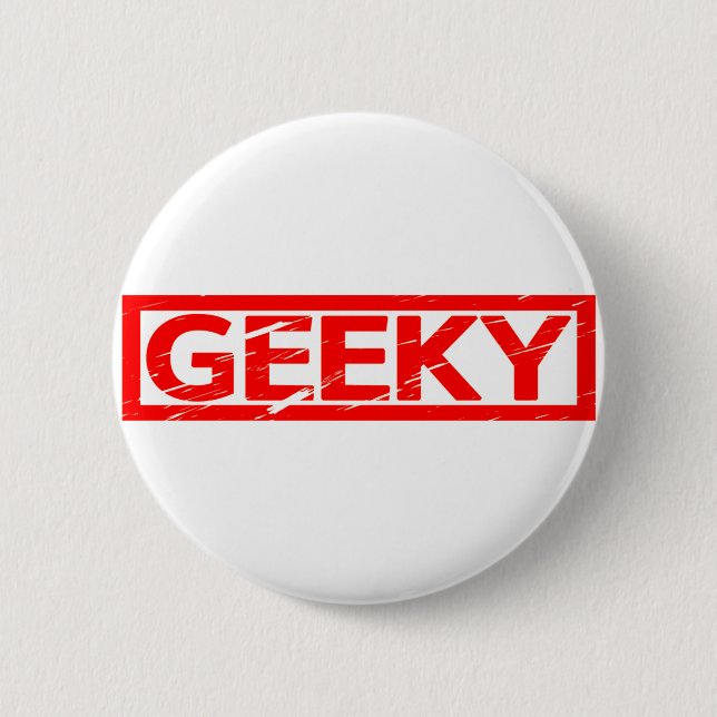 Geeky Stamp 6 Cm Round Badge (Front)