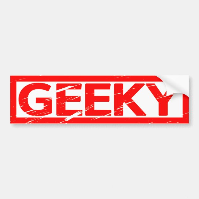 Geeky Stamp Bumper Sticker (Front)