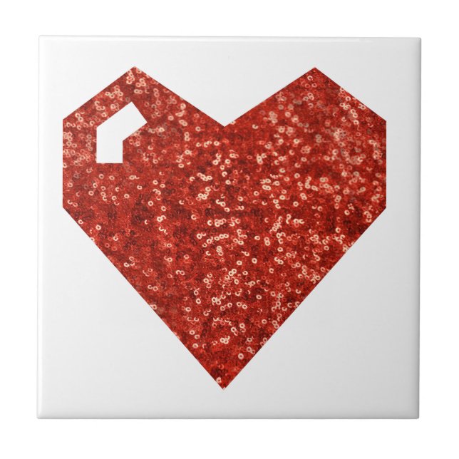 geeky valentines day heart tile (Front)