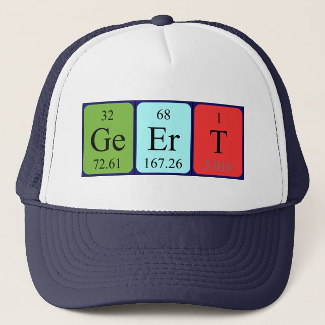 Geert periodic table name hat (Front)