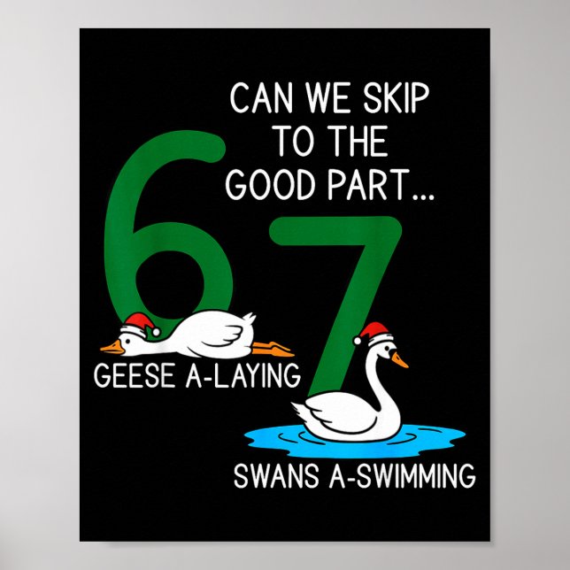 Geese A Laying Swans A Swimming 67 Six Geese Seven Poster (Front)