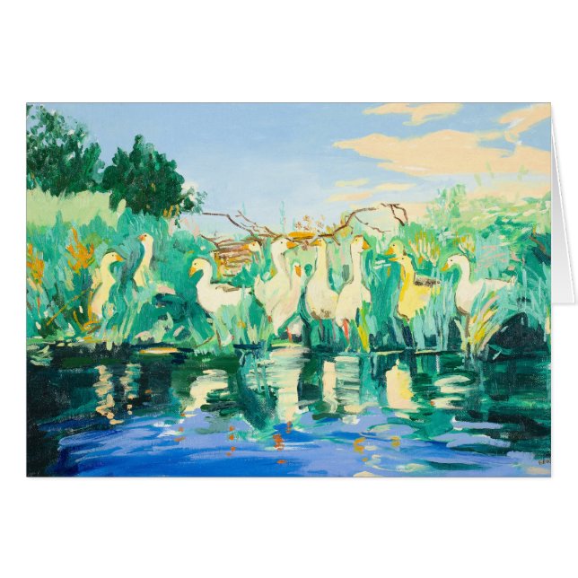 Geese and Ducks by the River Customisable (Front Horizontal)