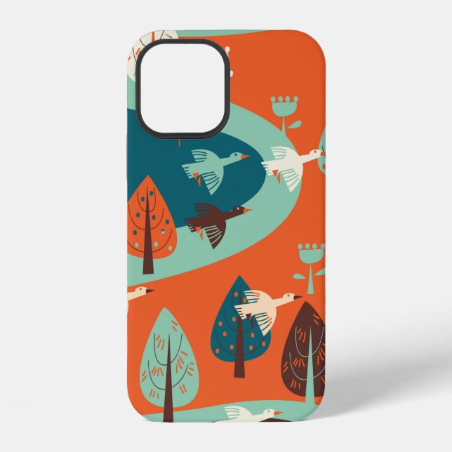 geese and forest iPhone case (Back)