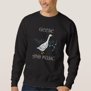 Geese and Music Musician Clef Piano Goose Premium Sweatshirt