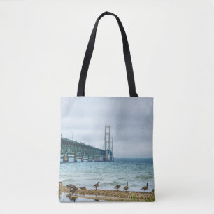Geese At Mighty Mac Tote Bag
