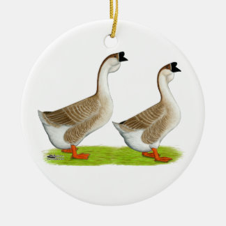 Geese: Buff African Ceramic Tree Decoration