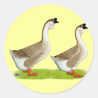 Geese: Buff African Classic Round Sticker