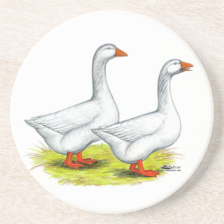 Geese: Embden Pair Coaster