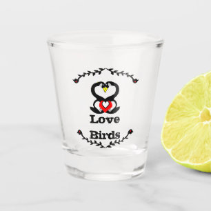 Geese Family Silly Goose Love Birds  Shot Glass
