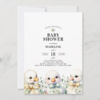 Geese Gender Neutral Baby Shower Invitation