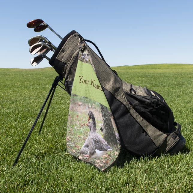 Geese Golf Towel (Green)