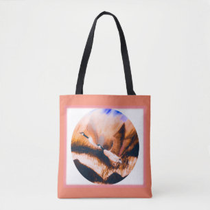 Geese in Pink Tote Bag
