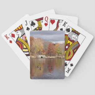 Geese in Reflected Fall Colours - Playing Cards