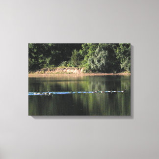 Geese on the Lake Picture Canvas Print