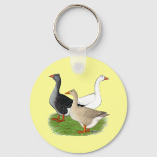 Geese:  Tufted Trio Key Ring