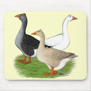 Geese:  Tufted Trio Mouse Pad