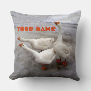 Geese white cushion