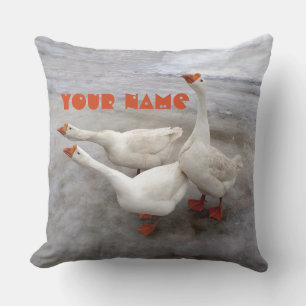 Geese white cushion