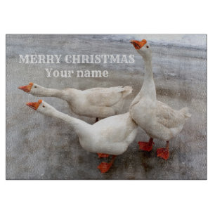 Geese white Cutting Board