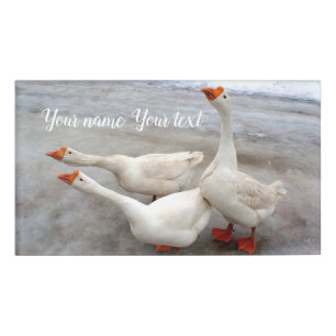 Geese white name tag
