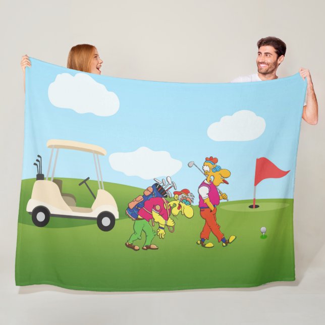 Geezer Golf Fleece Blanket (In Situ)