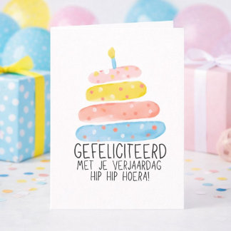 Gefeliciteerd met je verjaardag Cupcake Kaars  Card