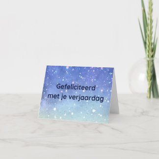 Gefeliciteerd met je verjaardag, Dutch birthday  Card