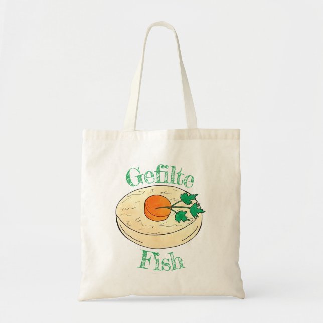 Gefilte Fish Jewish Holidays Shabbat Passover Food Tote Bag (Front)