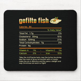 Gefilte Fish Nutrition Facts Family Matching Chris Mouse Pad