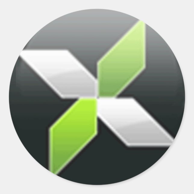 GEFORCE3D.NET CLASSIC ROUND STICKER (Front)