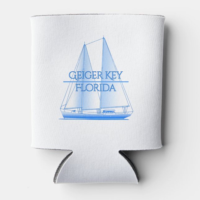 Geiger Key Coastal Nautical Sailing Sailor Can Cooler (Front)