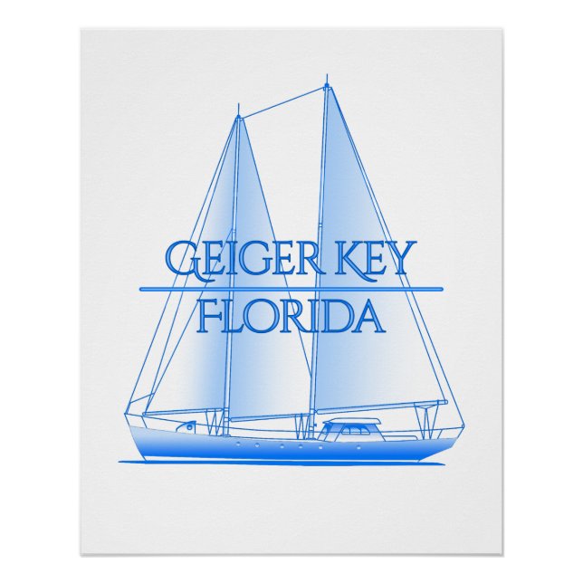 Geiger Key Coastal Nautical Sailing Sailor Poster (Front)