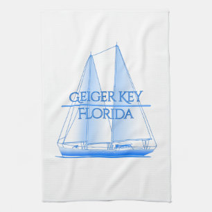 Geiger Key Coastal Nautical Sailing Sailor Tea Towel