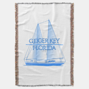 Geiger Key Coastal Nautical Sailing Sailor Throw Blanket