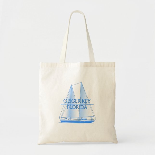 Geiger Key Coastal Nautical Sailing Sailor Tote Bag (Front)