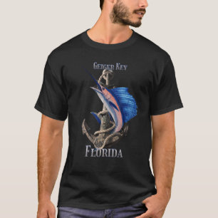 Geiger Key Florida Swordfish Marlin Ocean Fishing T-Shirt