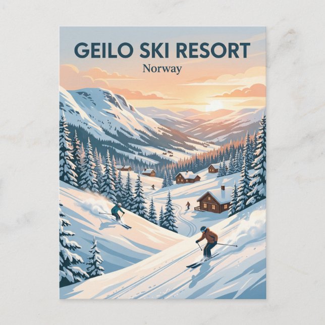 Geilo Ski Resort Norway Postcard (Front)