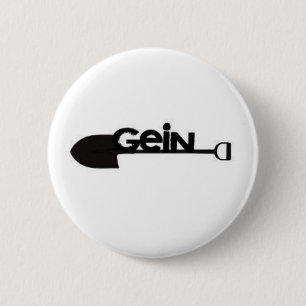gein shovel logo 6 cm round badge